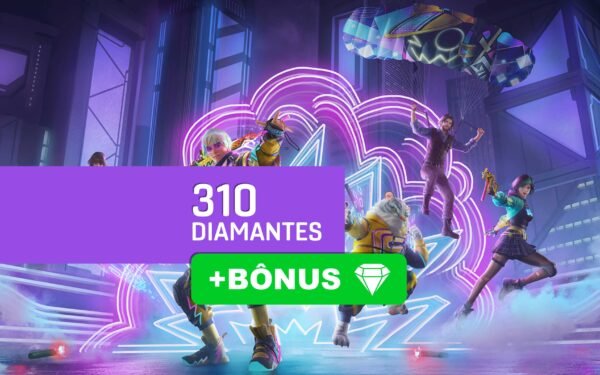 Free Fire 310 Diamantes + Bônus