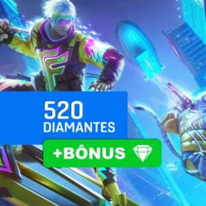 Free Fire 520 Diamantes + Bônus