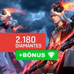 Free Fire 2180 Diamantes + Bônus