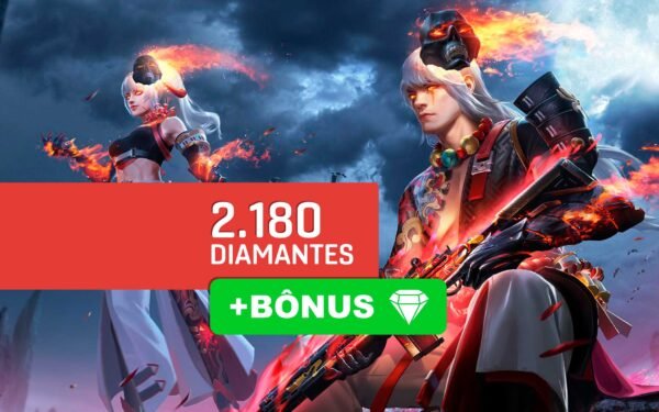 Free Fire 2180 Diamantes + Bônus