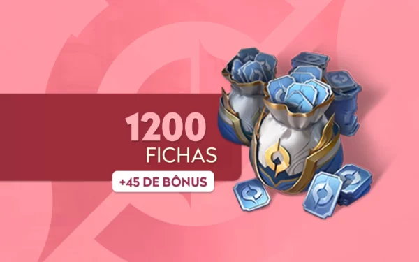 Cartão pré-pago 1200 Tokens + 45 de Bônus - Honor of Kings