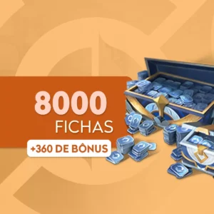 Cartão pré-pago 8000 Tokens + 360 de Bônus - Honor of Kings